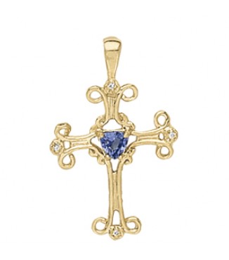 COLORED STONE CROSS
