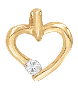 1/8 ct tw heart pendant