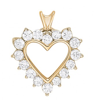 1 3/4 Ct tw heart pendant