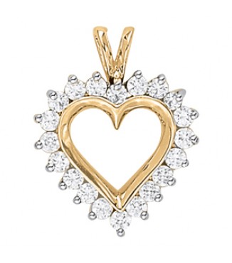 3/4 Ct tw heart pendant