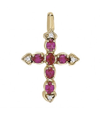 1/20 Ct tw cross pendant