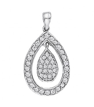 1/3 Ct tw pear shape pendant