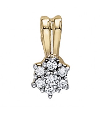 1/10 Ct tw cluster pendant