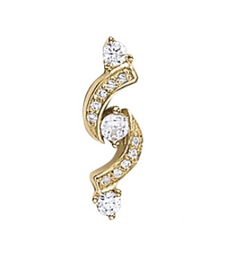 1/4 Ct tw 3 stone in line pendant