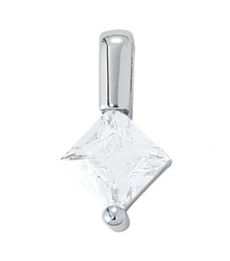 1/20 Ct tw princess cut pendant ser