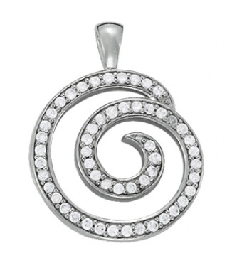 NEW! 1/2 Ct tw circle pendant