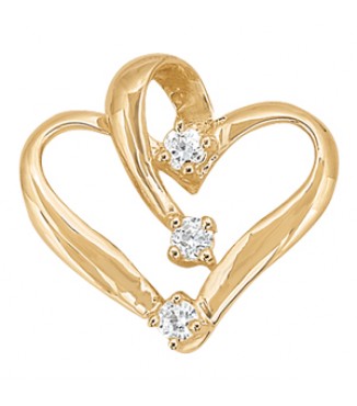 3-ST HEART SHAPE PEND
