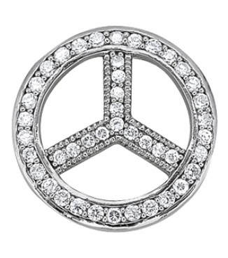 NEW! DIA PEACE SIGN PEND