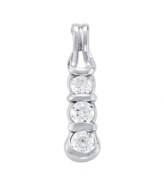 1/2 ct 3 Stone Love Knot Pend