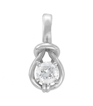 1 ct Solitaire Love Knot Pend