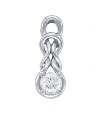 1 ct Solitaire Love Knot Pend