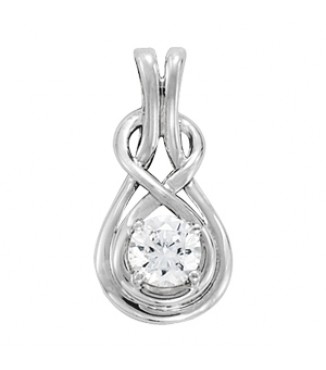 1/10 ct Solitaire Love Knot Pend