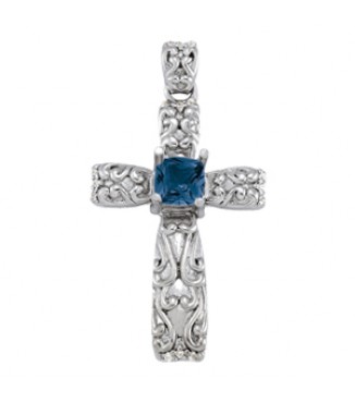 6MM CENTER CROSS PENDANT