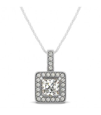 PRINCESS HALO MILLGRAIN PENDAN