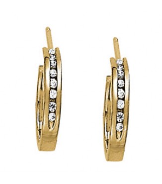 HOOP EARRINGS W/ DIAS