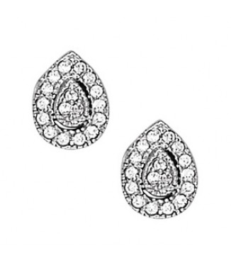 1/4CT TW PEAR STUD    *Q1