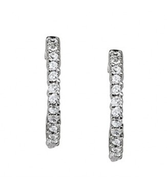 NEW! 1CTTW PRONG SET HOOPS