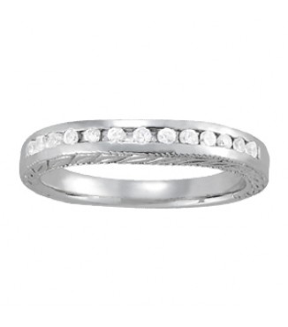 Engraved Dia. Wed. Band