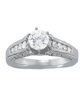 Engraved Sq Shape Eng. Ring