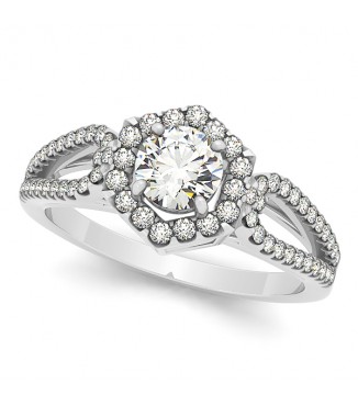 Round Halo Engagement Rings