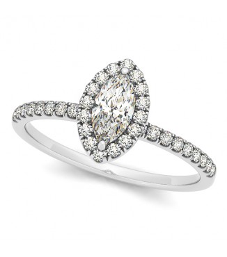 MARQUISE HALO; DIAMOND SHANK