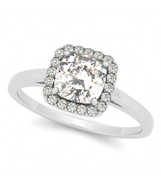 CUSHION HALO; HIGH POLISH SHANK