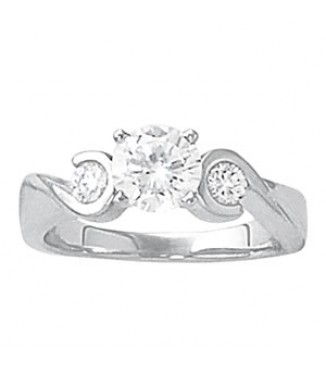 Round 3 stone Engagement Rings