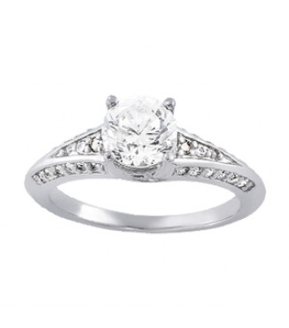 Prong Set Single Row Engagement Rings