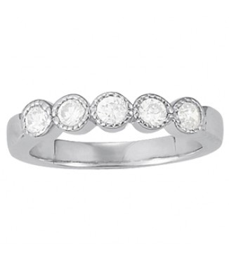 Stackable wedding band 1/2 ct tw