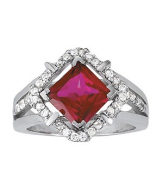 8x8 Square ring 1/3 ct tw semimount