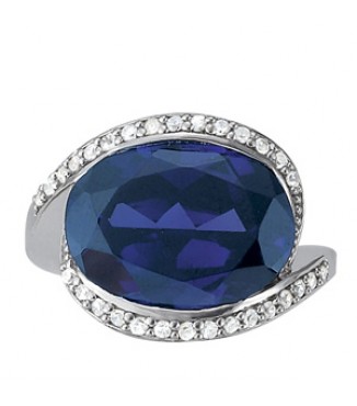 16x12 Oval color stone ring