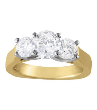 NEW! TT 3-STONE WED BAND
