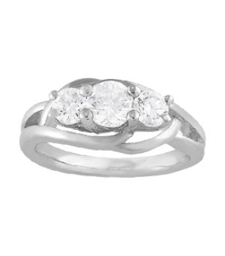 NEW! 3-STONE WED BAND
