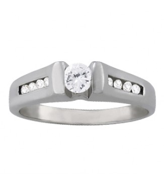 1/4 CT CHANNEL SET CENTER/MELEE