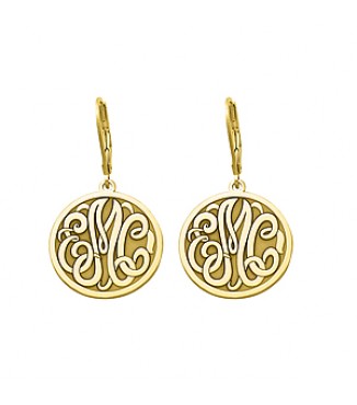 25MM MONOGRAM LEVER BACK EARRING