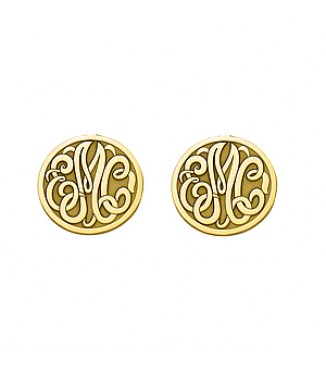 20MM MONOGRAM CLUTCH & POST EARRING
