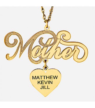 NAMEPLATE W/ LOVE CHARM DANGLE