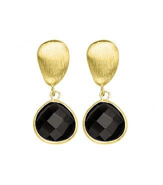 DARK SMOKEY QUARTZ EARRING