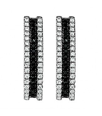 B/W HALF HOOP EARRING