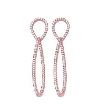 CZ TEARDROP EARRINGS