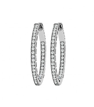 MILGRAIN RD HOOPS 23MM