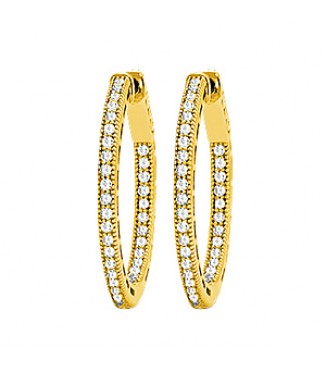 MILGRAIN RD HOOPS 23MM