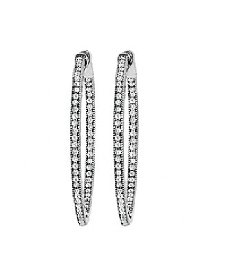 MILGRAIN RD HOOPS 34MM