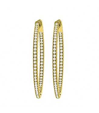 MILGRAIN RD HOOPS 34MM