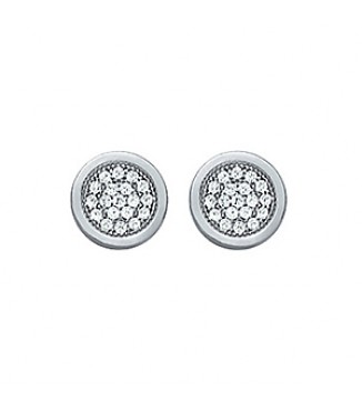 CZ CLUSTER STUD EARRING