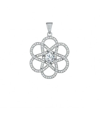 FLOWER NECKLACE CZ