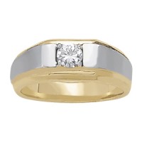 Solitaire gents ring