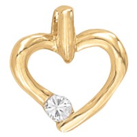1/8 ct tw heart pendant