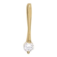1/2 Ct tw dia single stone pendant