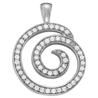 NEW! 1/2 Ct tw circle pendant